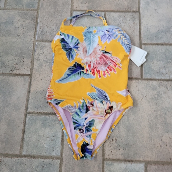 Gibson & Latimer Woman's Swimsuit  one piece tropical print swimsuit - Picture 3 of 7